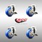 Service Caster 3 Inch 316SS Blue Polyurethane Wheel Swivel Bolt Hole Caster Set with Brake SCC SCC-SS316BH20S314-PPUB-BLUE-TLB-4 - alternate 4